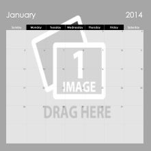 January 2014 Square Calendar
