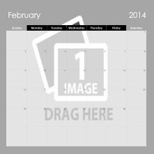February 2014 Square Calendar
