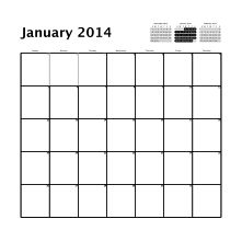 Simple Grid Square Calendar 2014.pdf #1