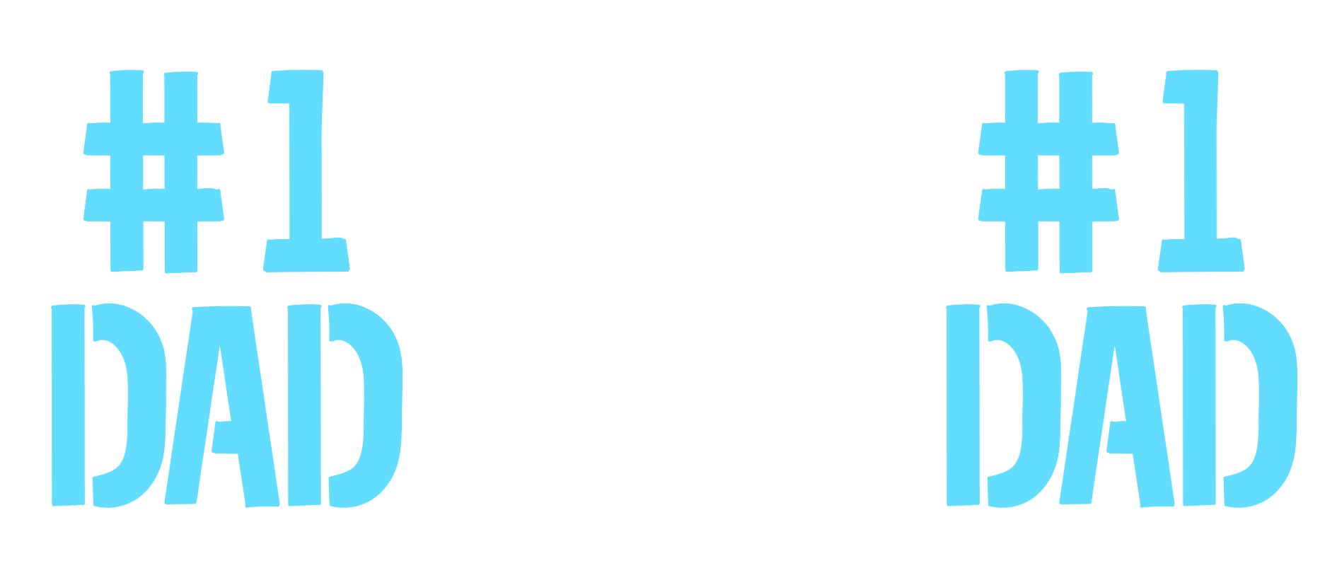 #1 Dad - Cyan