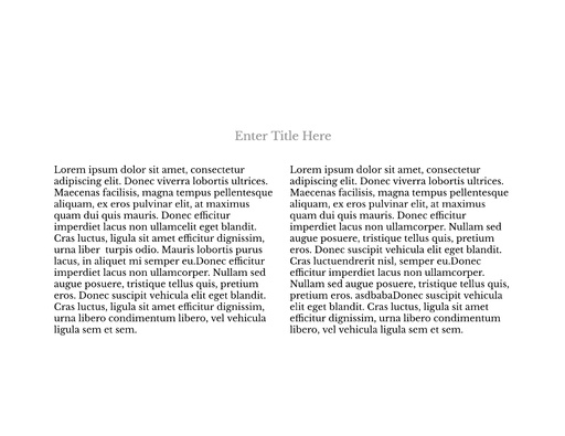 Title Page - 2 Columns