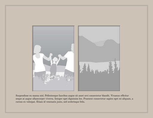 2 Portrait Photos + Caption