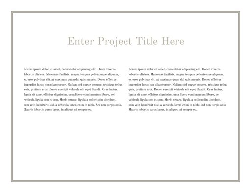 Title Page - 2 Columns