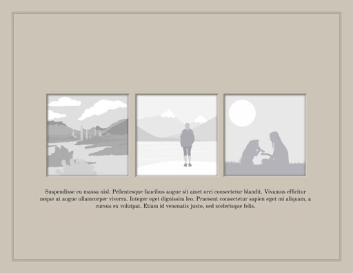 3 Square Photos + Caption