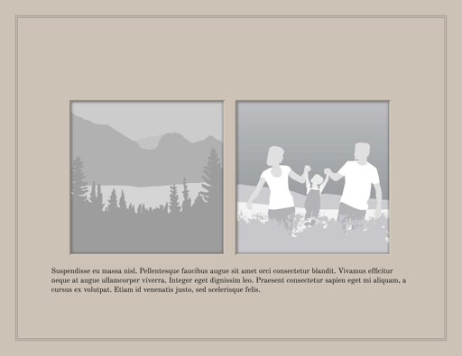 2 Square Photos + Caption