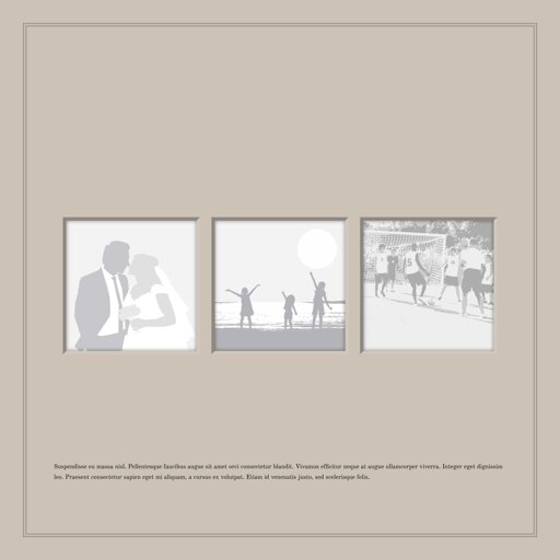 3 Square Photos + Text