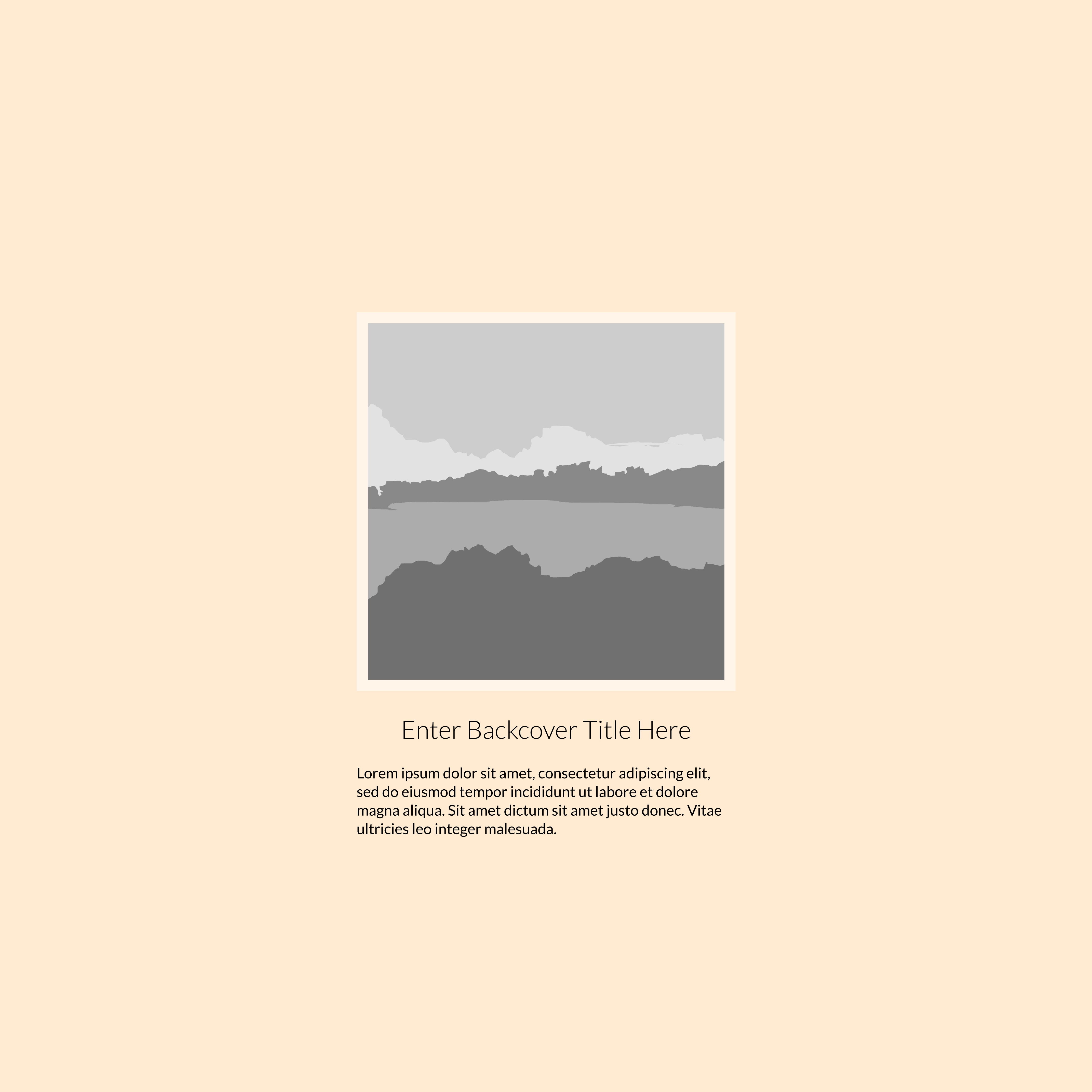 Back Cover - Single Image - Title + Caption