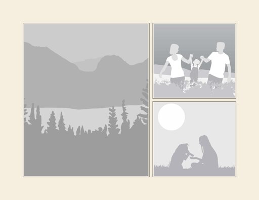 3-Up Large Portrait Left