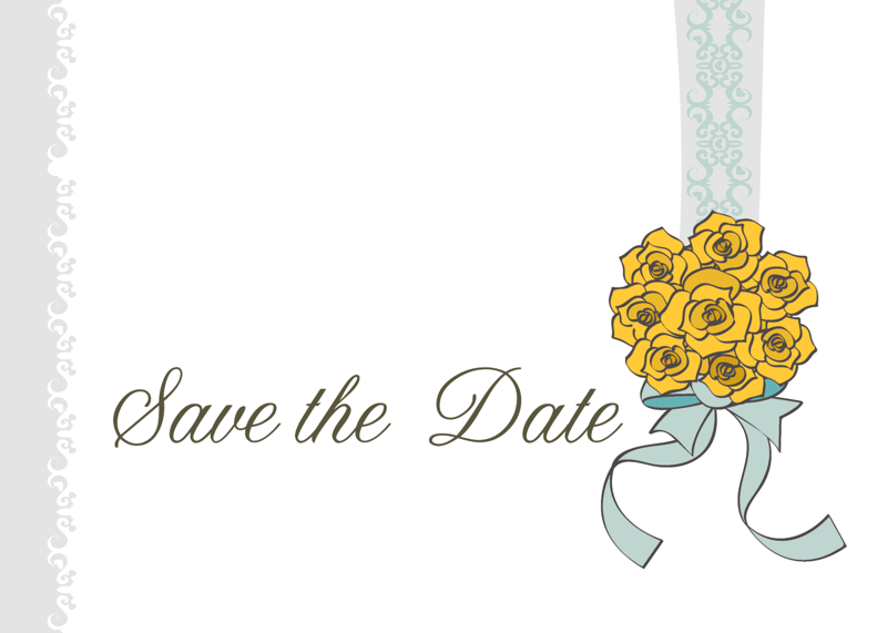 Yellow Rose wedding Template